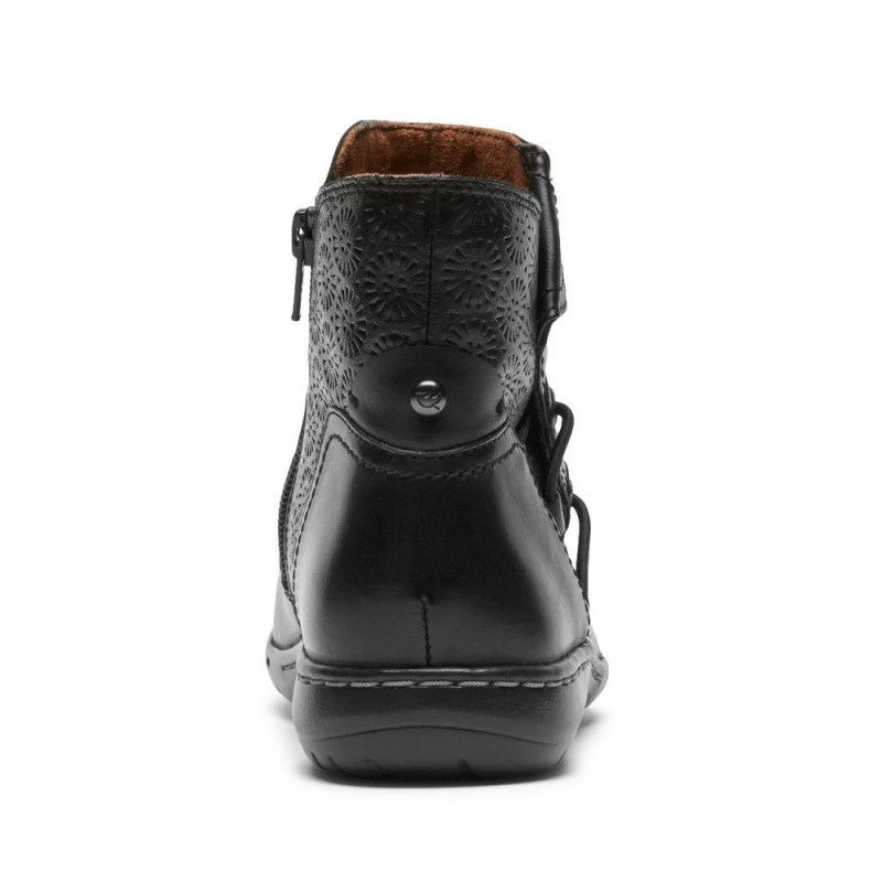 Women Rockport Penfield Ruched Winter Boots Black USA | LQ8-97559