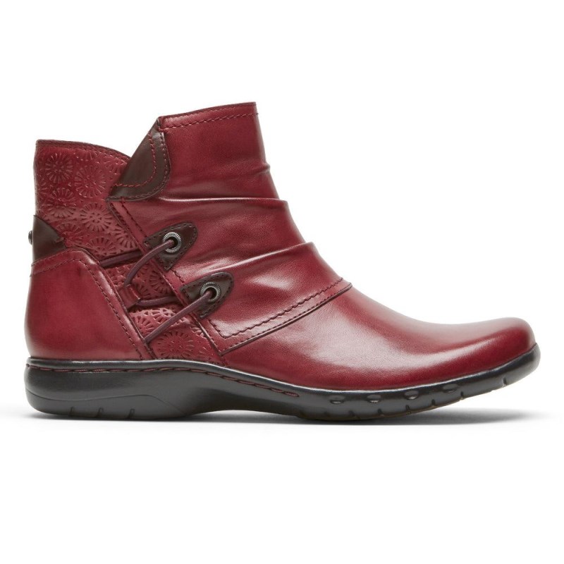 Women Rockport Penfield Ruched Winter Boots Red USA | GZ2-02100