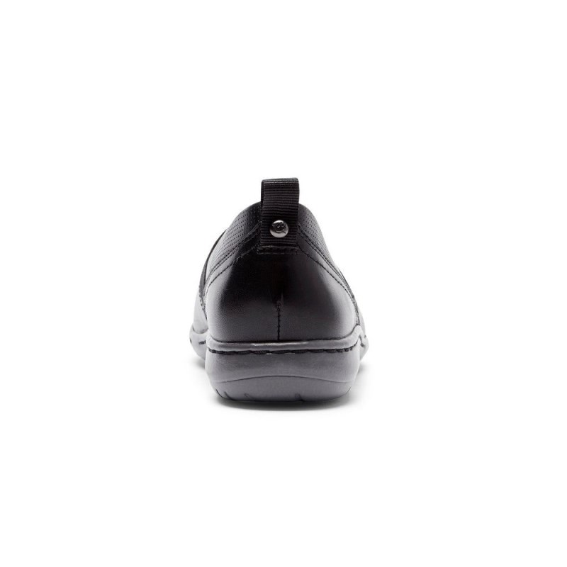 Women Rockport Penfield Slip Ons Black USA | MN4-08410