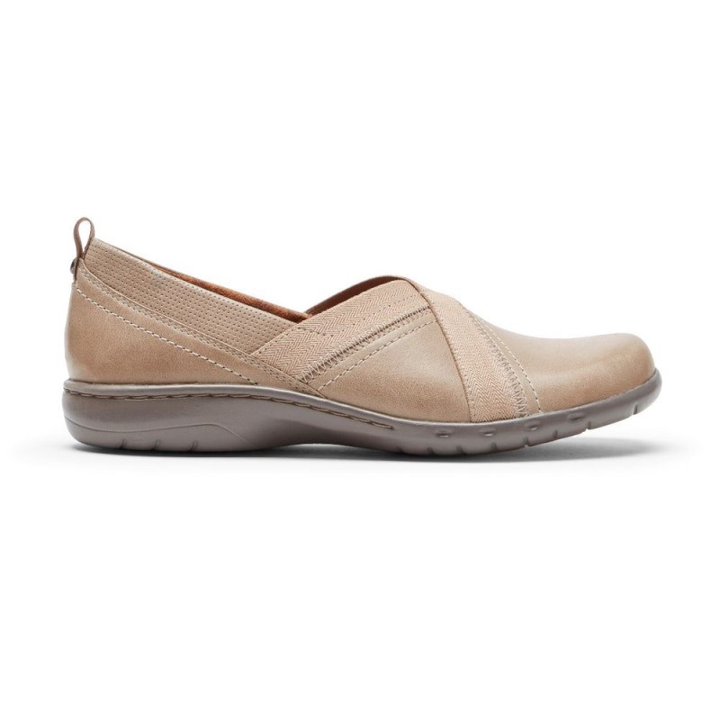 Women Rockport Penfield Slip Ons Brown USA | KF6-77347