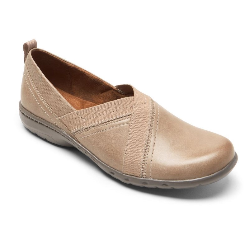 Women Rockport Penfield Slip Ons Brown USA | KF6-77347