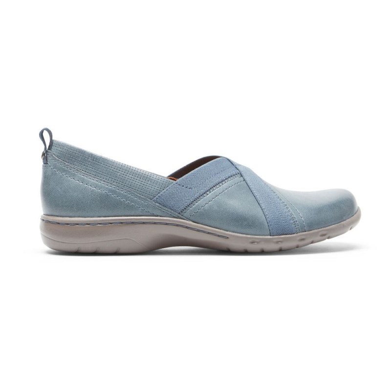 Women Rockport Penfield Slip Ons Grey USA | UM9-12231