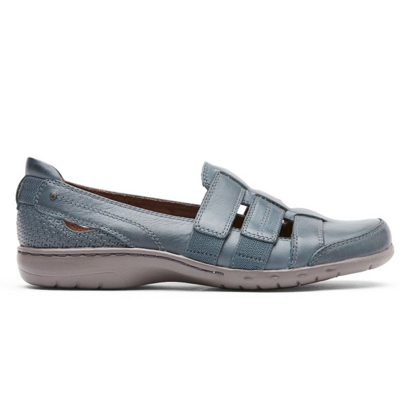 Women Rockport Penfield Strappy Slip Ons Blue USA | KK9-98549