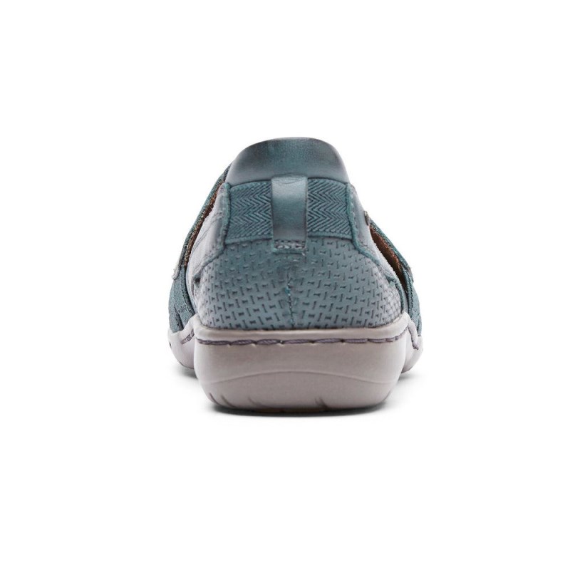 Women Rockport Penfield Strappy Slip Ons Blue USA | KK9-98549