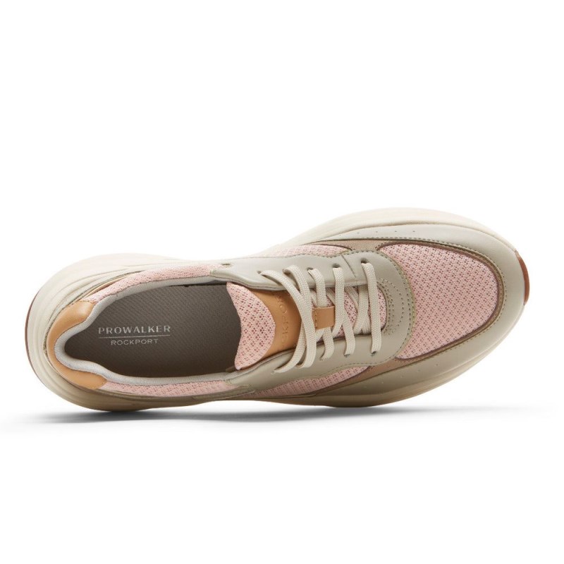 Women Rockport ProWalker Eco Sneakers Beige USA | RO1-82918