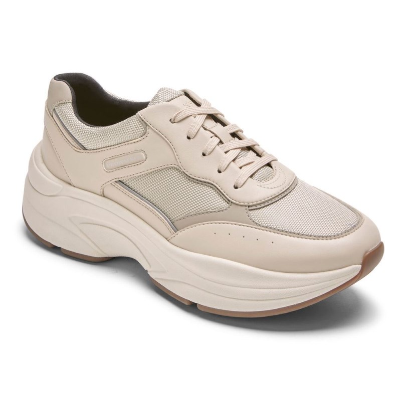 Women Rockport ProWalker Eco Sneakers Beige USA | LY3-56885