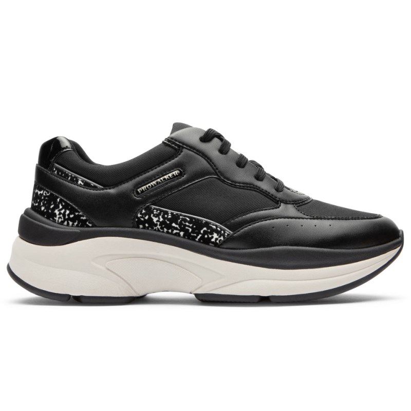 Women Rockport ProWalker Eco Sneakers Black USA | EA7-92669