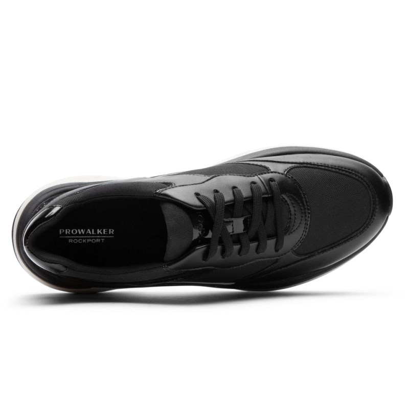 Women Rockport ProWalker Eco Sneakers Black USA | EA7-92669