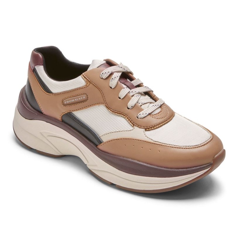 Women Rockport ProWalker Eco Sneakers Brown/Black USA | DW7-15321