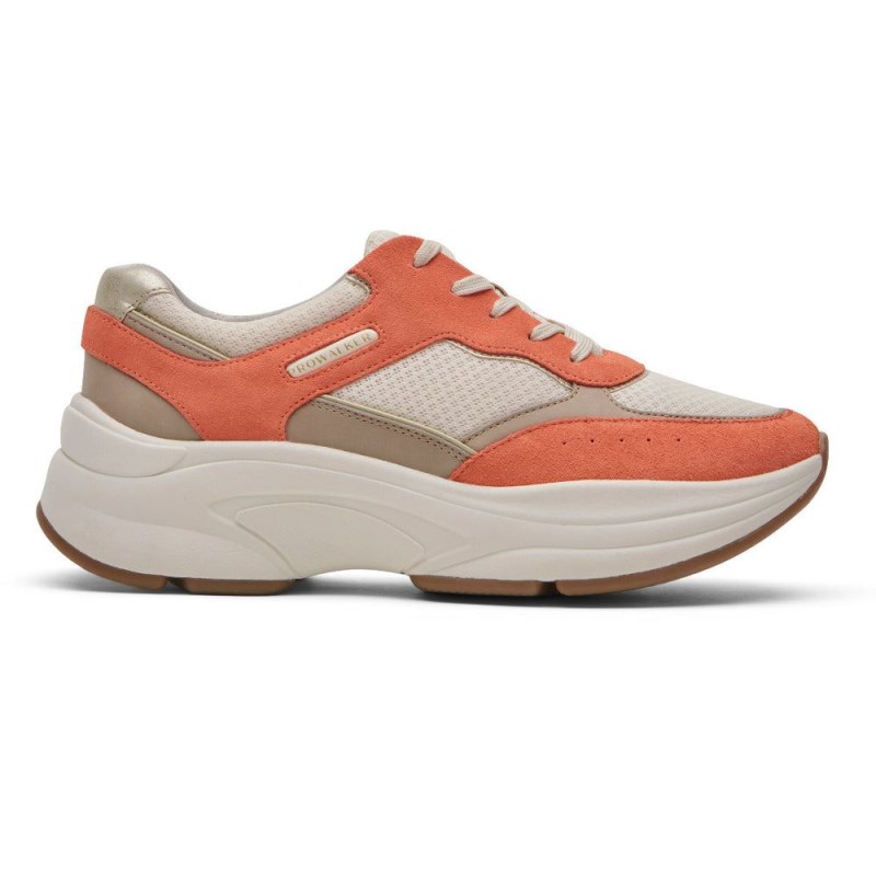 Women Rockport ProWalker Eco Sneakers Brown Orange USA | EQ8-90869