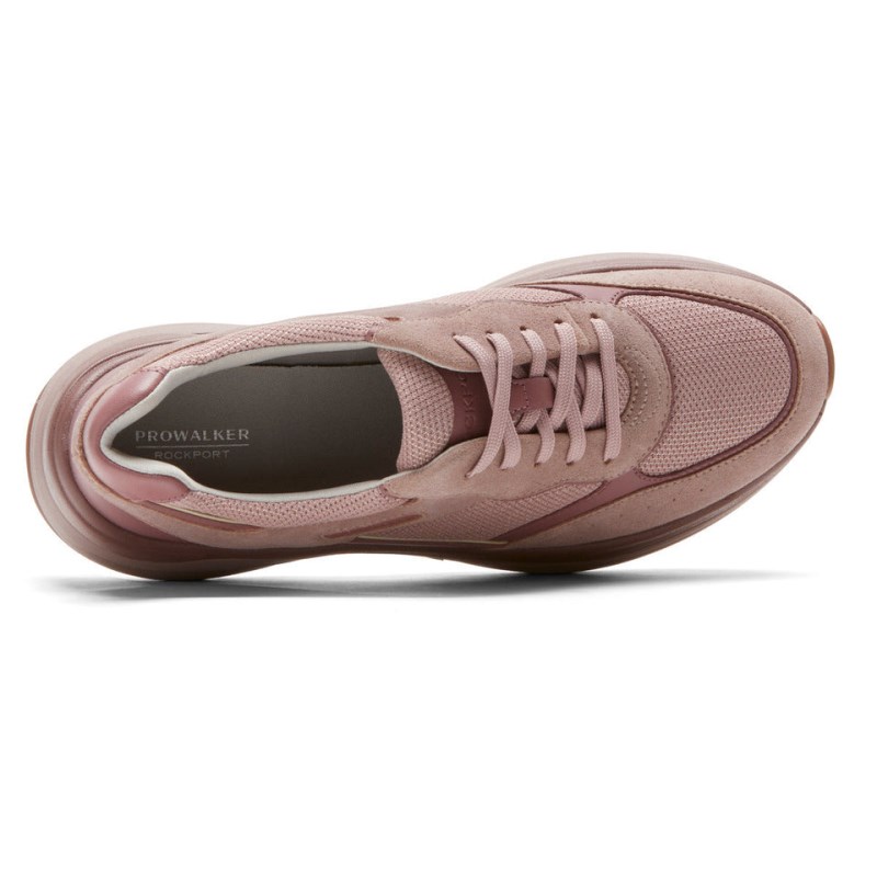 Women Rockport ProWalker Eco Sneakers Pink USA | FR9-75007