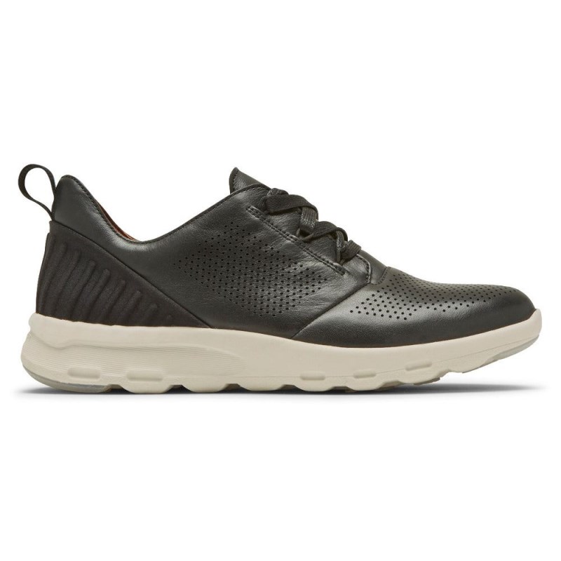 Women Rockport PulseTech Tie Sneakers Black USA | VD3-77977