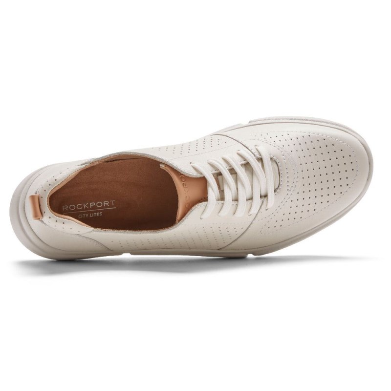 Women Rockport R-Evolution Washable Lace-Up Sneakers White USA | CM7-40554