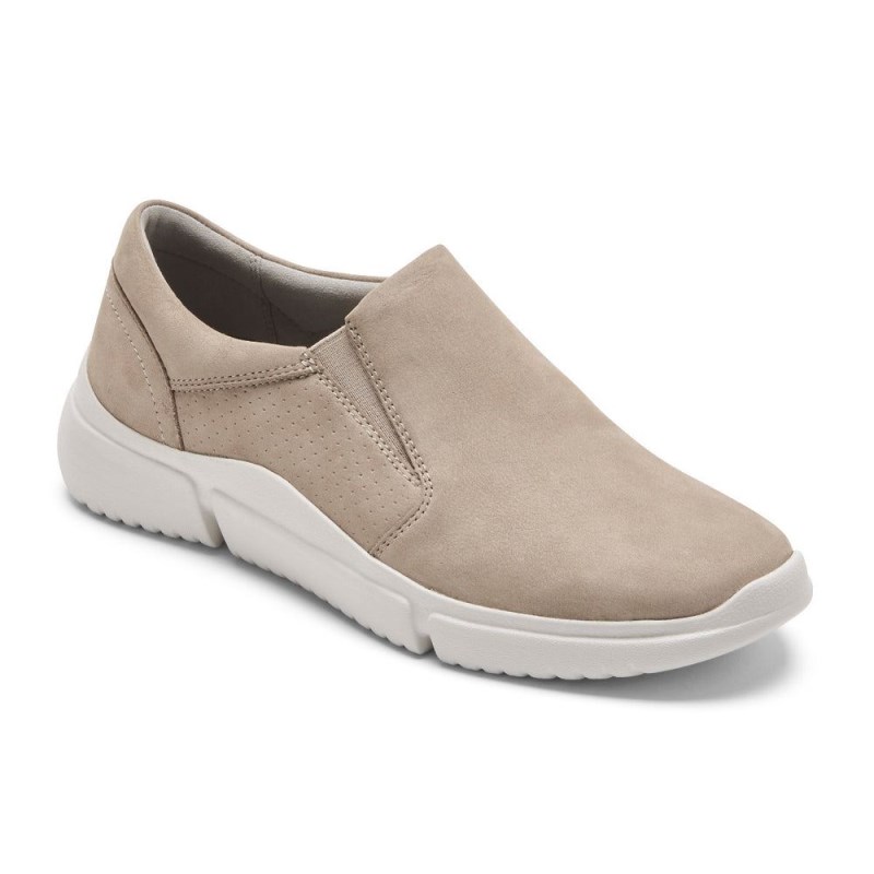 Women Rockport R-Evolution Washable Slip-On Sneakers Beige USA | CV2-91549