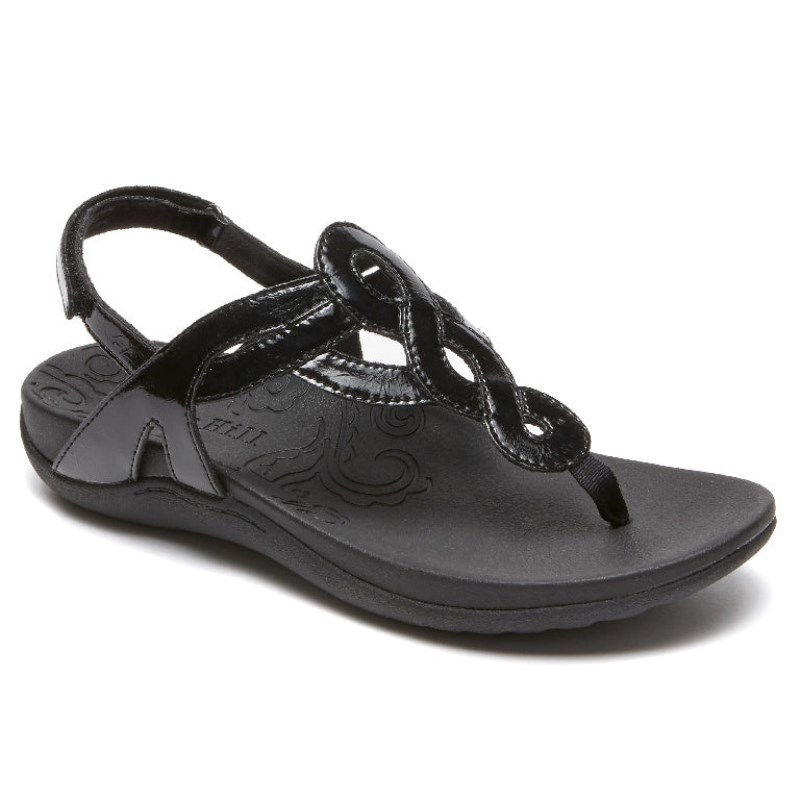 Women Rockport Ramona Sandals Black USA | KU7-79767