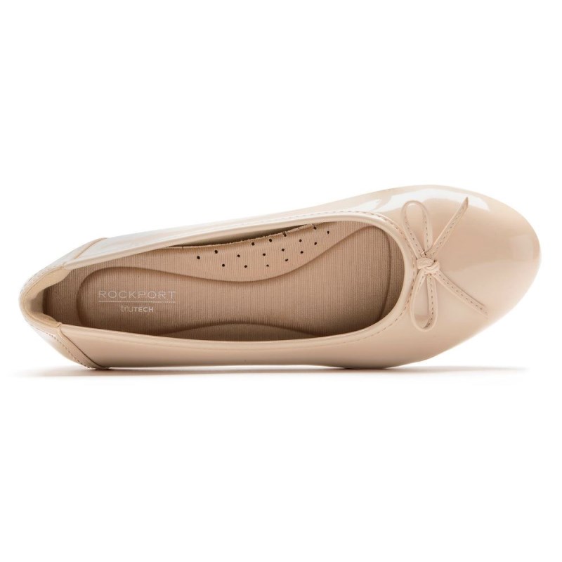 Women Rockport Reagan Ballet Flats Beige USA | FG9-86578