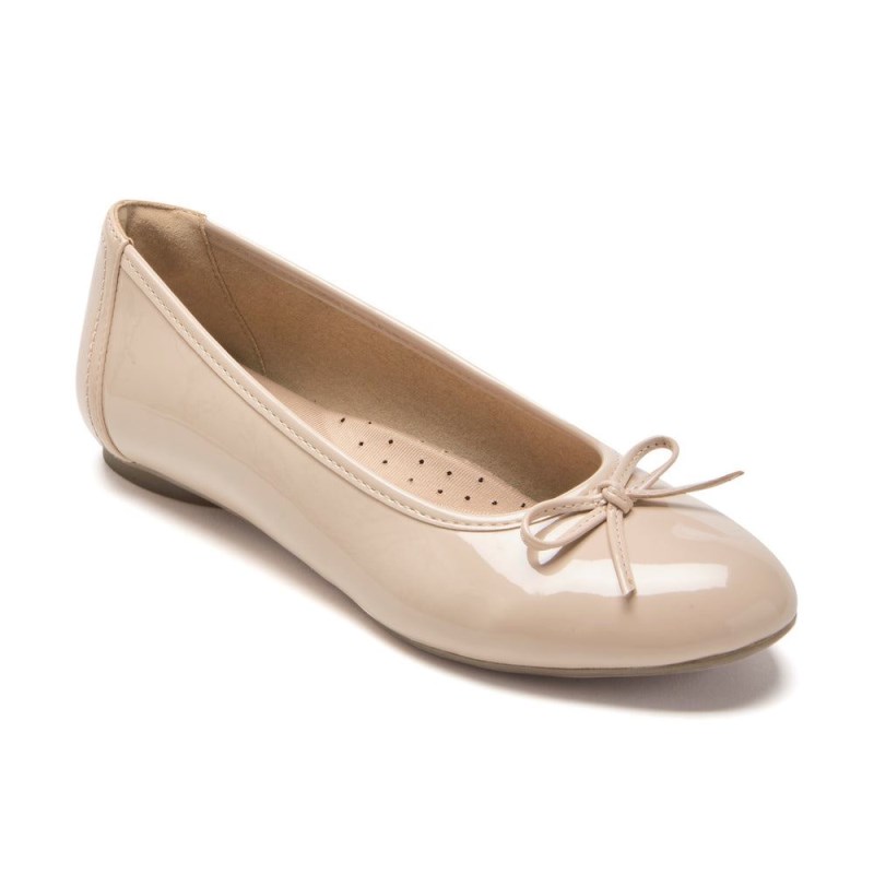 Women Rockport Reagan Ballet Flats Beige USA | FG9-86578