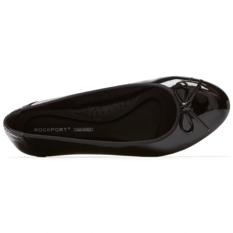 Women Rockport Reagan Ballet Flats Black USA | CR7-72407