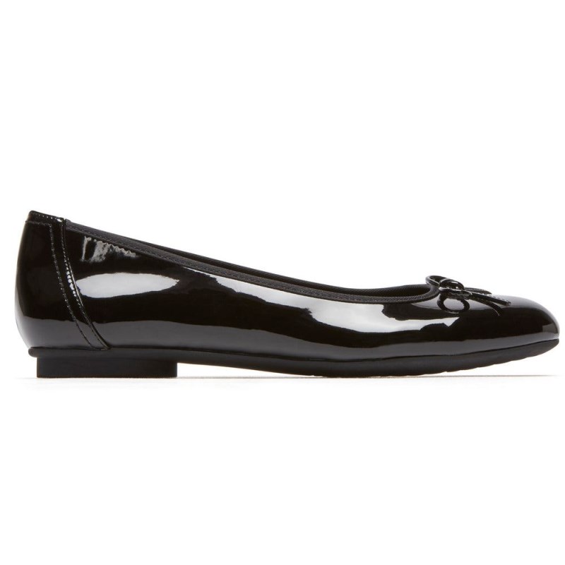 Women Rockport Reagan Ballet Flats Black USA | CR7-72407