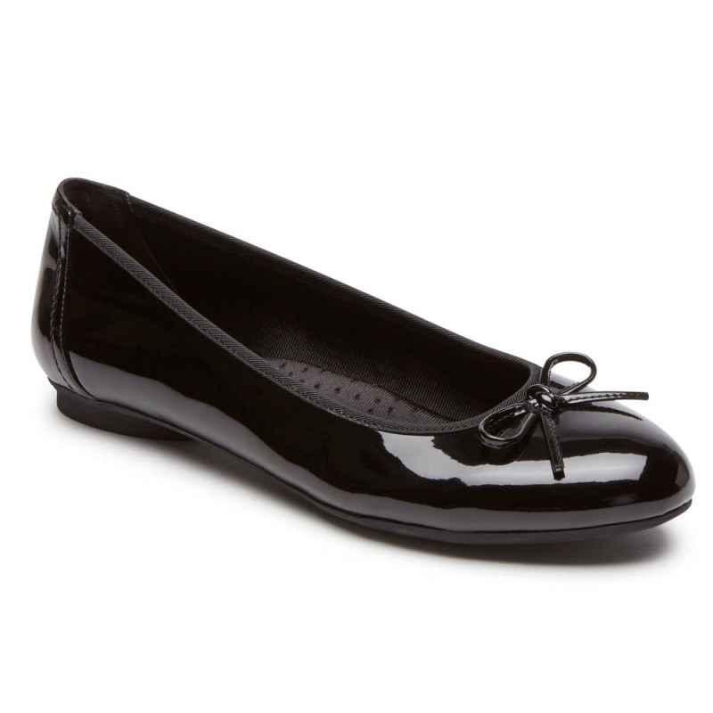 Women Rockport Reagan Ballet Flats Black USA | CR7-72407