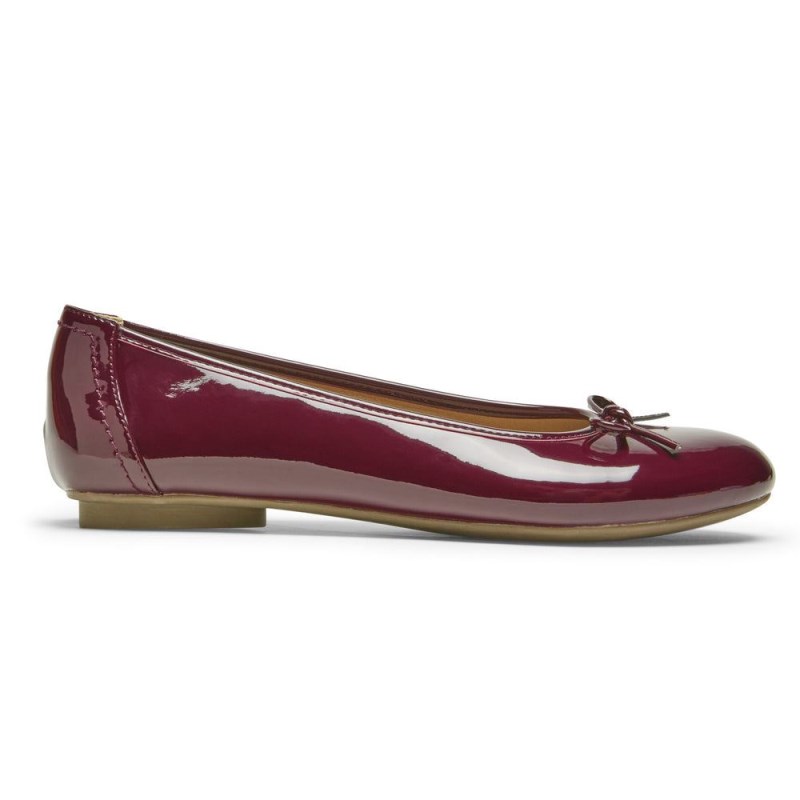 Women Rockport Reagan Ballet Flats Dark Red USA | FK9-06440