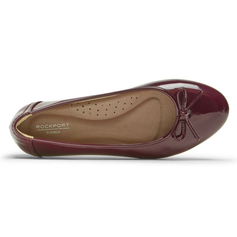 Women Rockport Reagan Ballet Flats Dark Red USA | FK9-06440