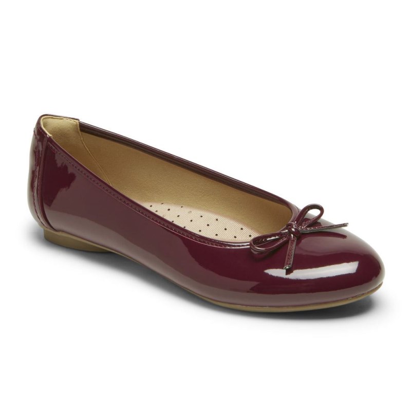 Women Rockport Reagan Ballet Flats Dark Red USA | FK9-06440