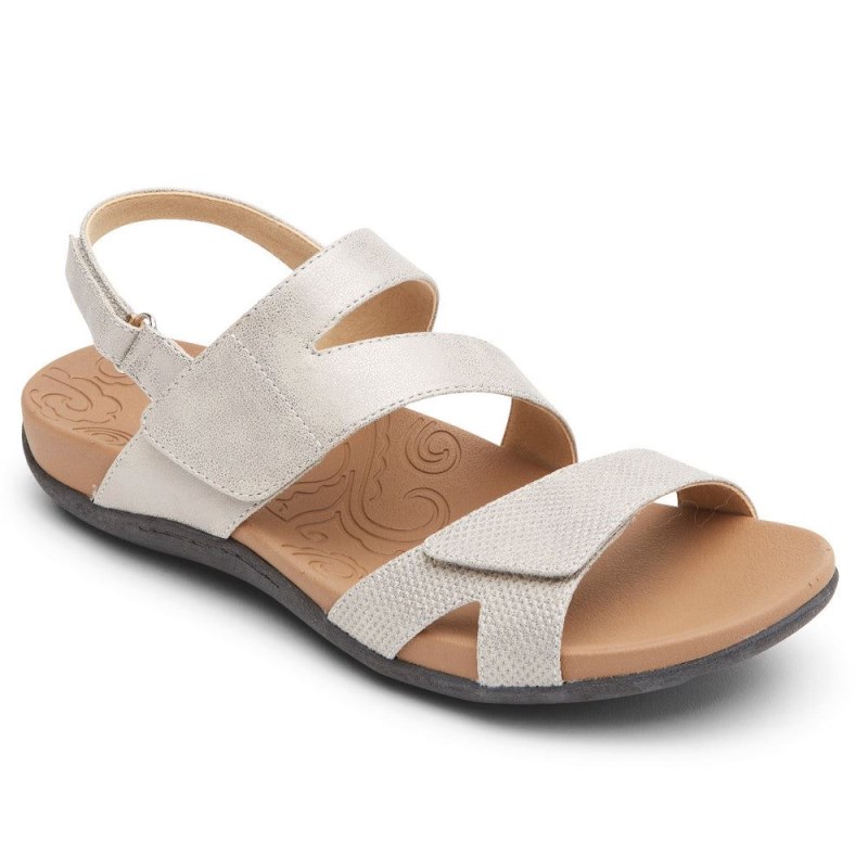 Women Rockport Ridge Adjustable Asymmetrical Sandals White USA | JO7-28682