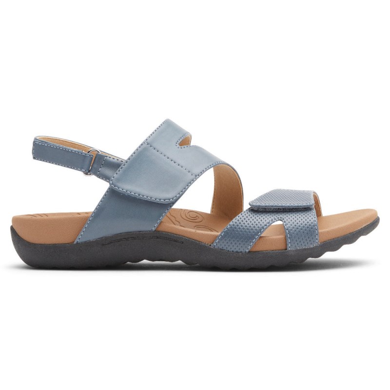 Women Rockport Ridge Adjustable Asymmetrical Sandals Blue USA | LS3-43284