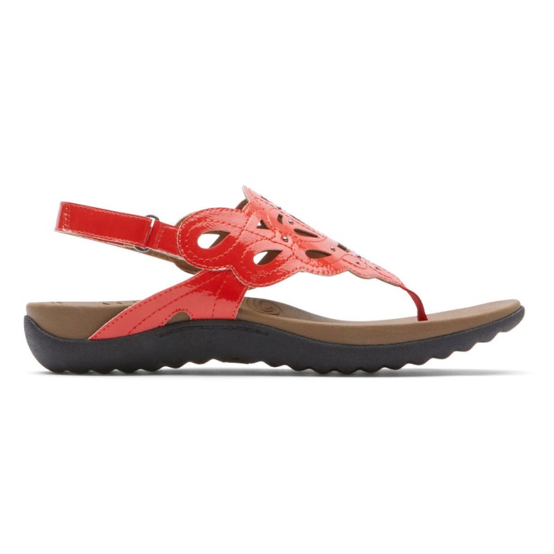 Women Rockport Ridge Slingback Sandals Red USA | UG5-84678