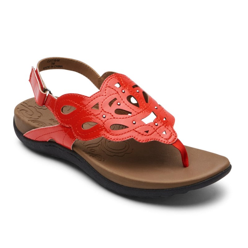 Women Rockport Ridge Slingback Sandals Red USA | UG5-84678