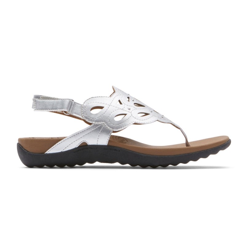 Women Rockport Ridge Slingback Sandals Silver USA | IP0-29352