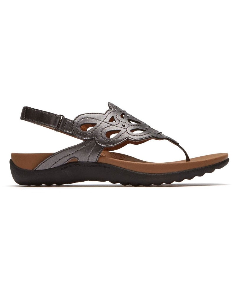 Women Rockport Ridge Slingback Sandals Silver USA | XJ4-34803