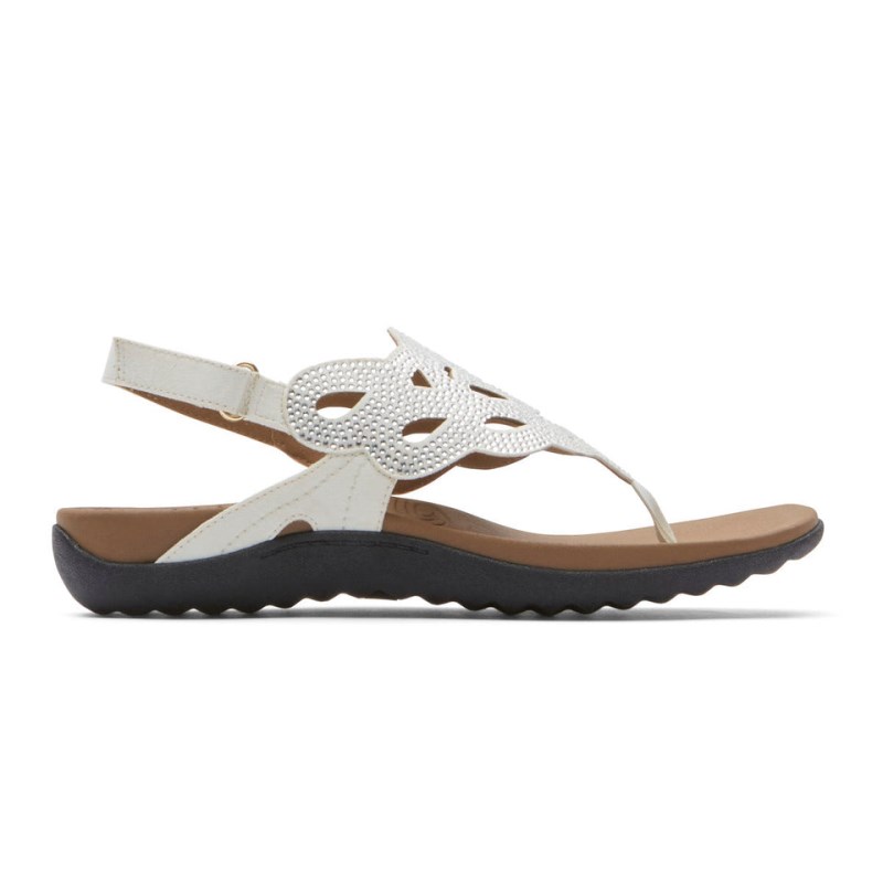 Women Rockport Ridge Slingback Sandals White USA | CH8-86258