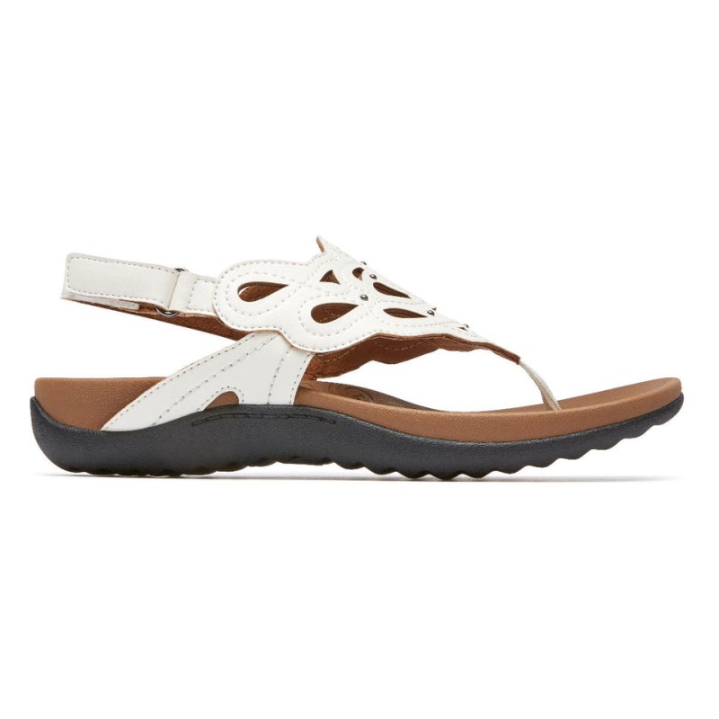 Women Rockport Ridge Slingback Sandals White USA | DL8-81038