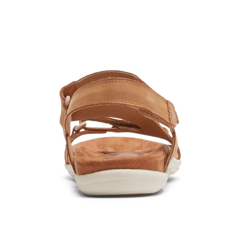 Women Rockport Rubey Asymmetrical Sandals Brown USA | MU0-80448