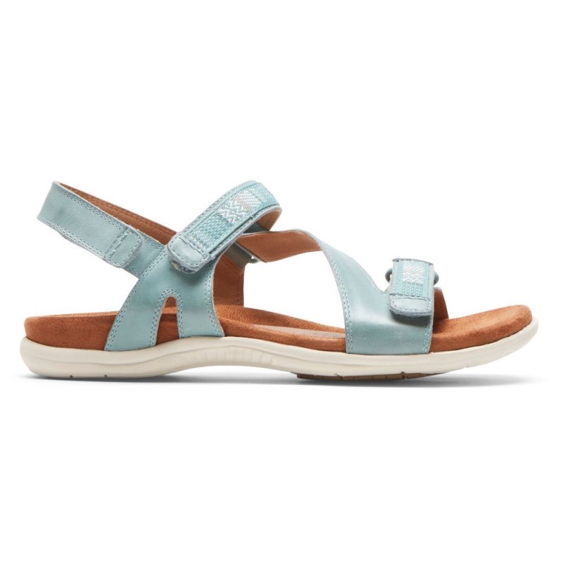 Women Rockport Rubey Asymmetrical Sandals Blue USA | IB0-59365