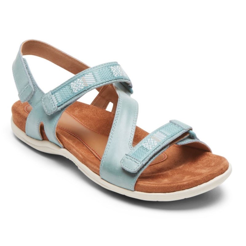 Women Rockport Rubey Asymmetrical Sandals Blue USA | IB0-59365