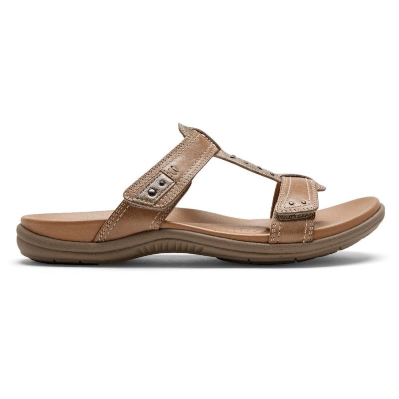 Women Rockport Rubey Slides Brown Multi USA | LS5-54395