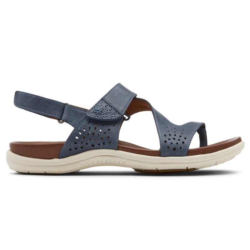 Women Rockport Rubey Thong Sandals Blue USA | HD3-14331