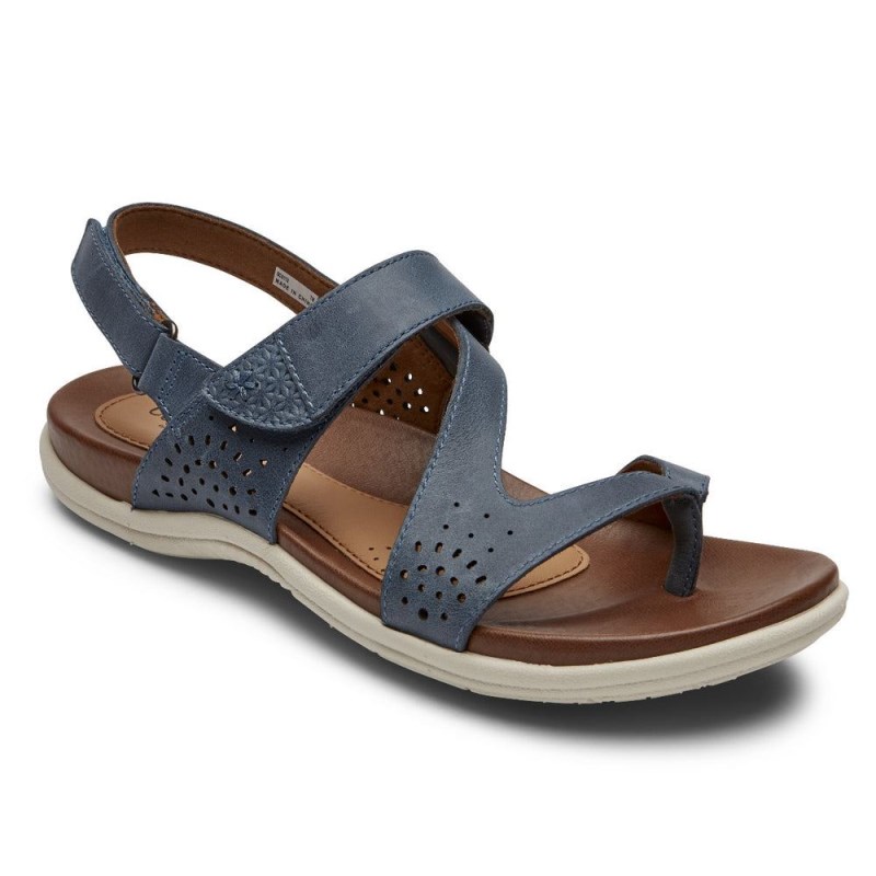 Women Rockport Rubey Thong Sandals Blue USA | HD3-14331