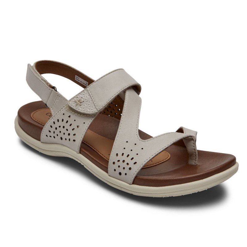 Women Rockport Rubey Thong Sandals White USA | AI4-85378