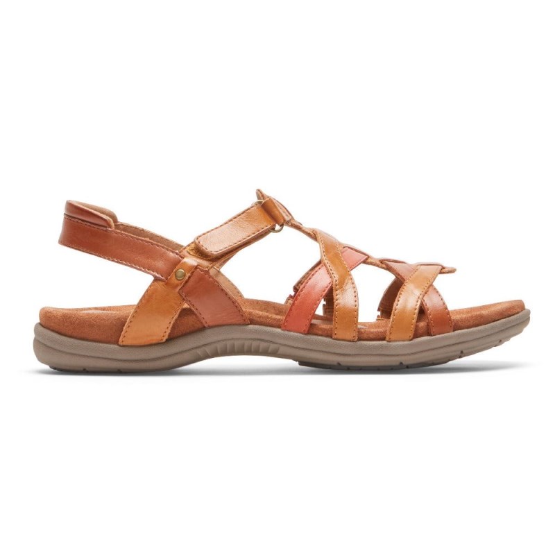 Women Rockport Rubey Woven Sandals Brown USA | MA6-18401