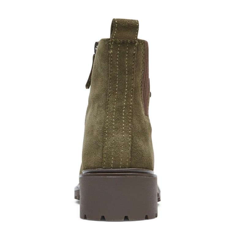 Women Rockport Ryleigh Waterproof Chelsea Boots Dark Olive USA | AS9-56225