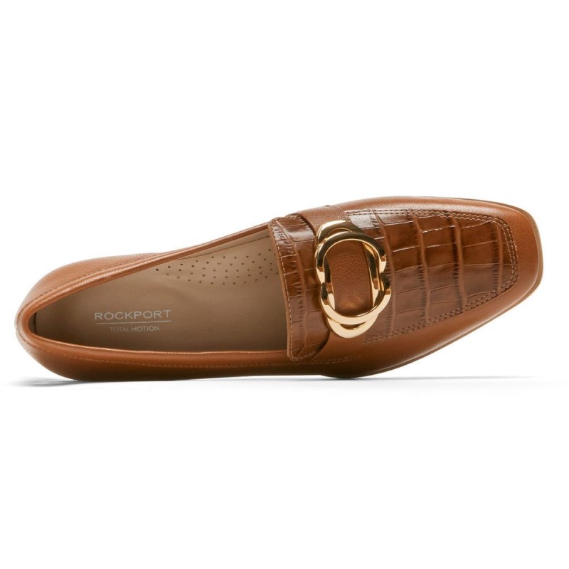 Women Rockport Santana Ring Loafers Brown USA | QD1-68326