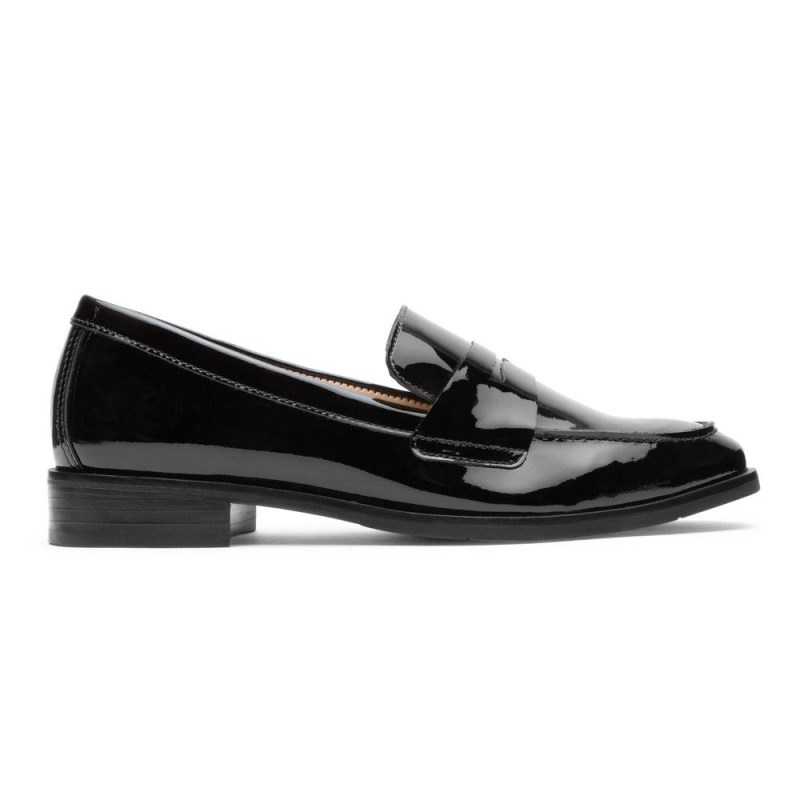 Women Rockport Sena Penny Loafers Black USA | WT4-97349