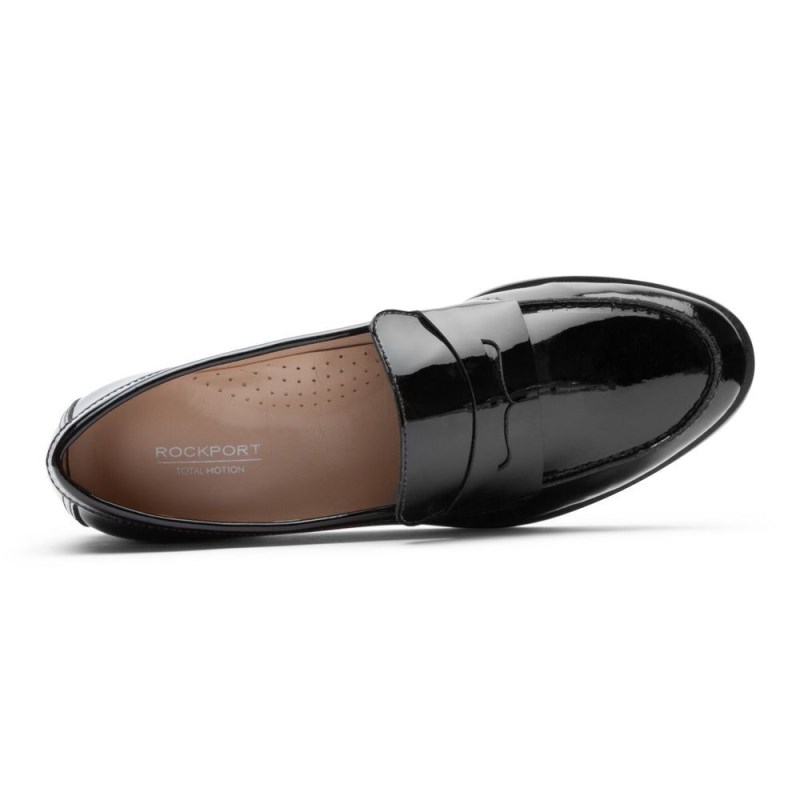 Women Rockport Sena Penny Loafers Black USA | WT4-97349