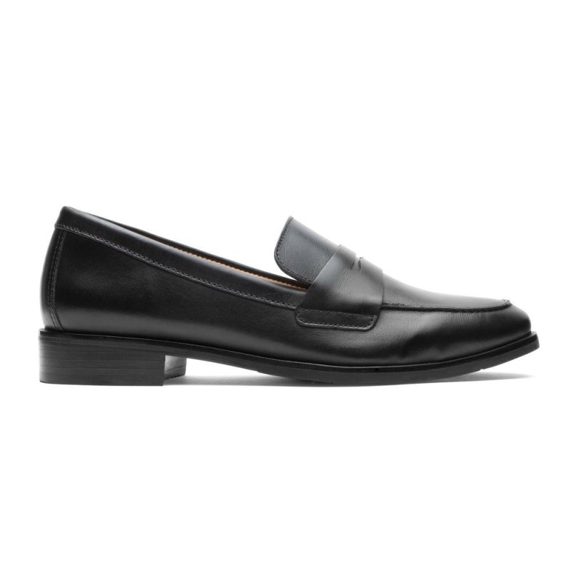 Women Rockport Sena Penny Loafers Black USA | TN2-61686