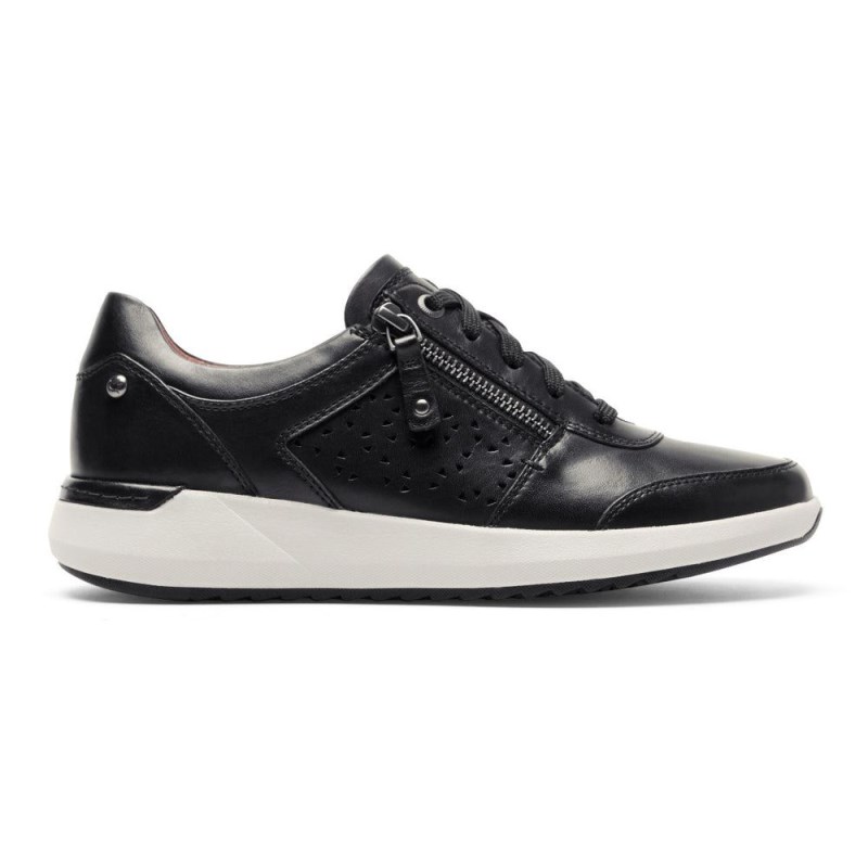 Women Rockport Skylar Sneakers Black USA | YK4-42524