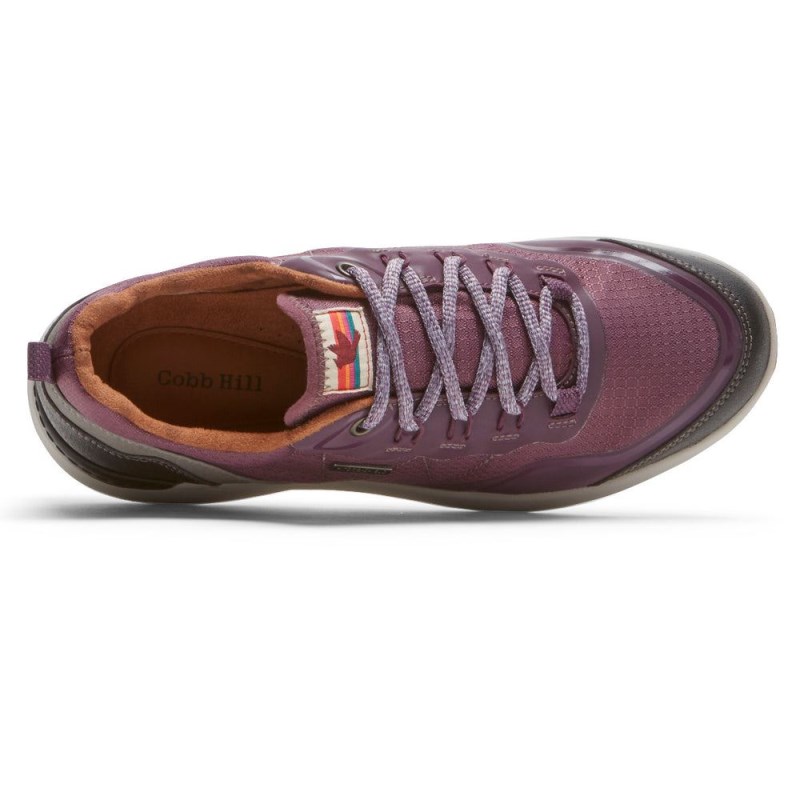 Women Rockport Skylar Tie Waterproof Sneakers Purple USA | GN2-82958